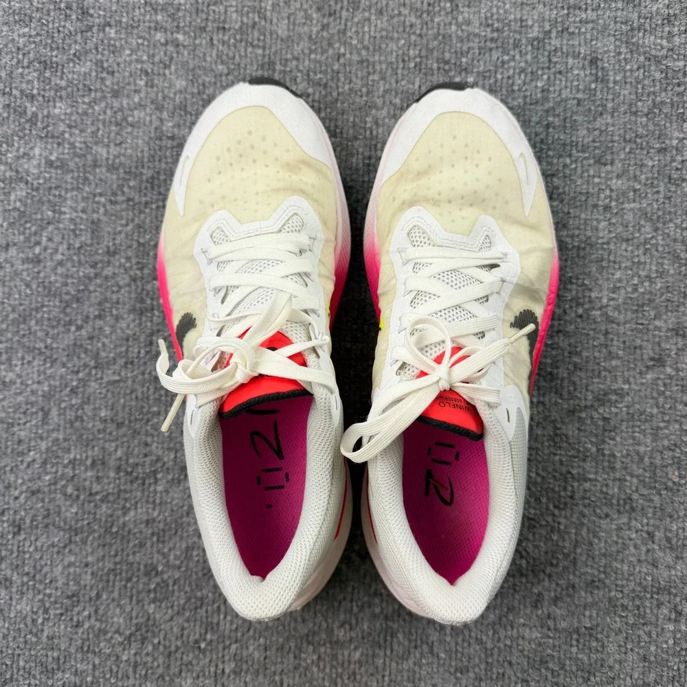 Nike Air Zoom Winflo 8 Womens Running Shoes White Pink Crimson CW3421-100 Size 8